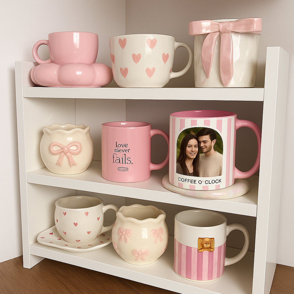 Mug Rose Personnalisé – Douceur & Charme