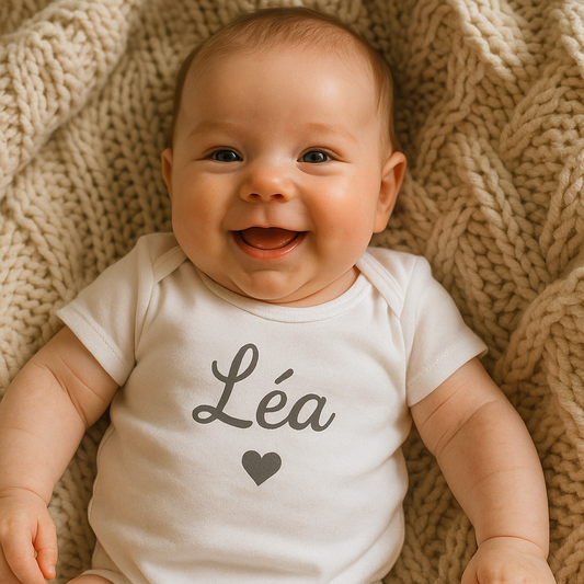 Body bébé personnalisé – coton doux, cadeau unique et attentionné