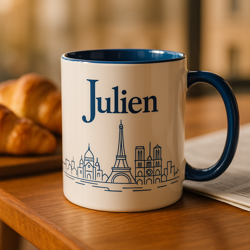 Mug personnalisé bleu : une tasse unique, à votre image