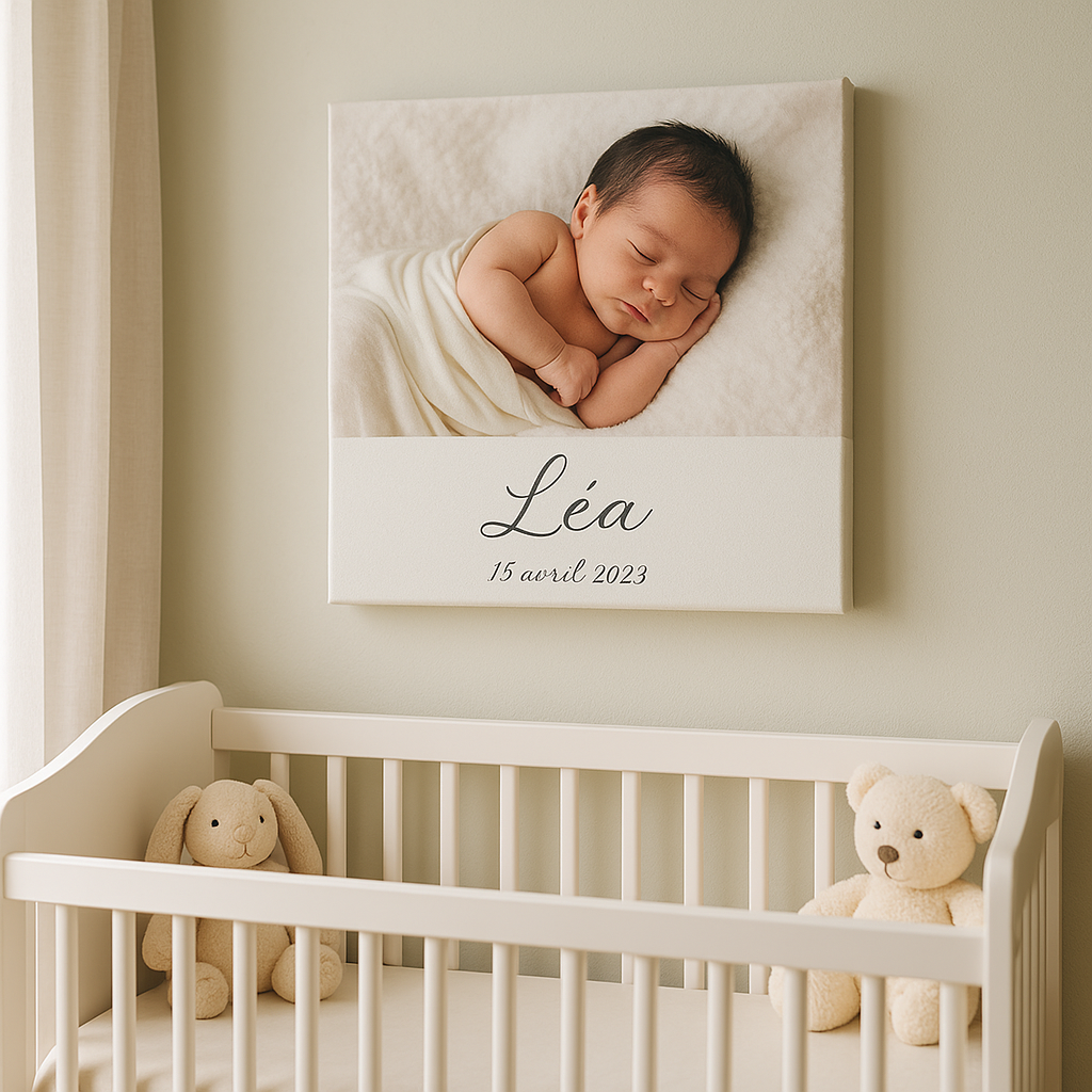 Toile photo personnalisée 30x22 cm – Cadeau unique | Mon Cadeau Personnalisé