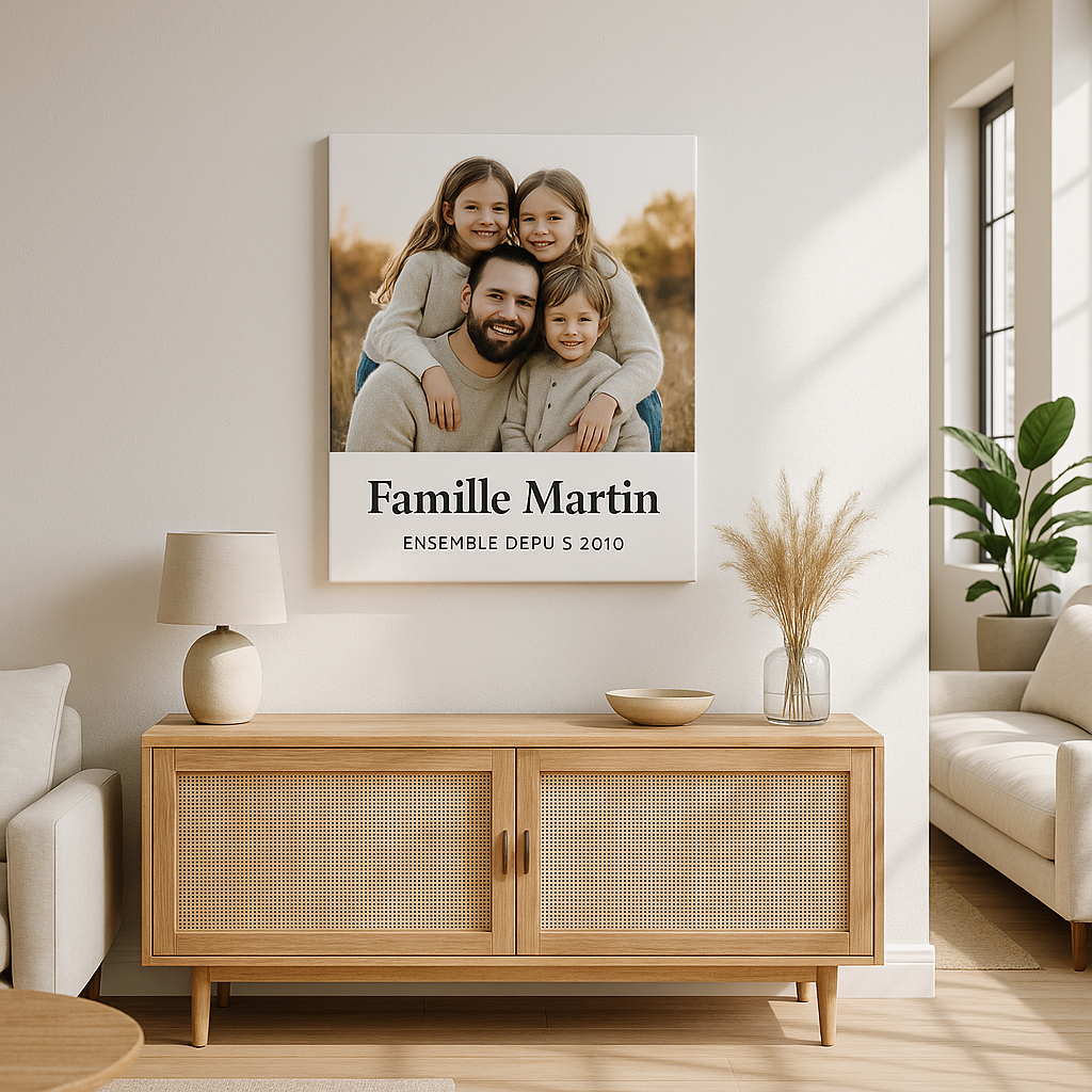 Toile photo personnalisée 30x22 cm – Cadeau unique | Mon Cadeau Personnalisé