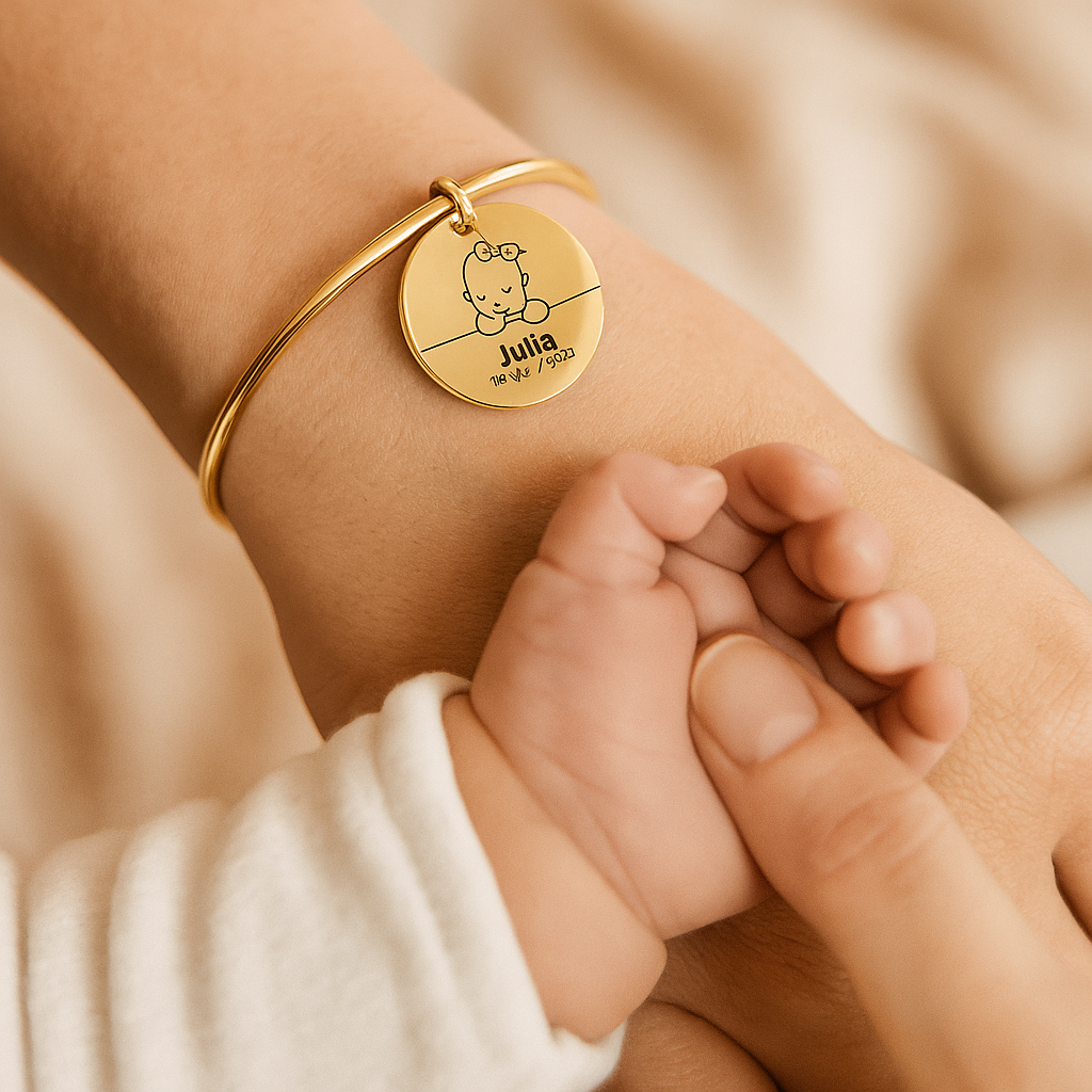 Bracelet personnalisé – Cadeau naissance unique & élégant | Mon cadeau Personnalisé