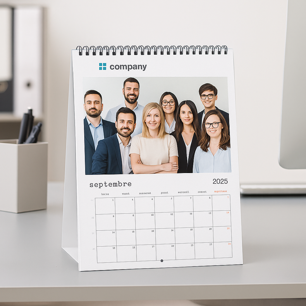 Calendrier personnalisé mural & bureau – Photos, textes & design unique