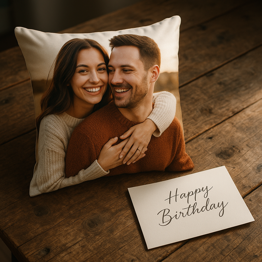 Coussin Personnalisé 36x36 cm – Un cadeau unique qui réchauffe le cœur