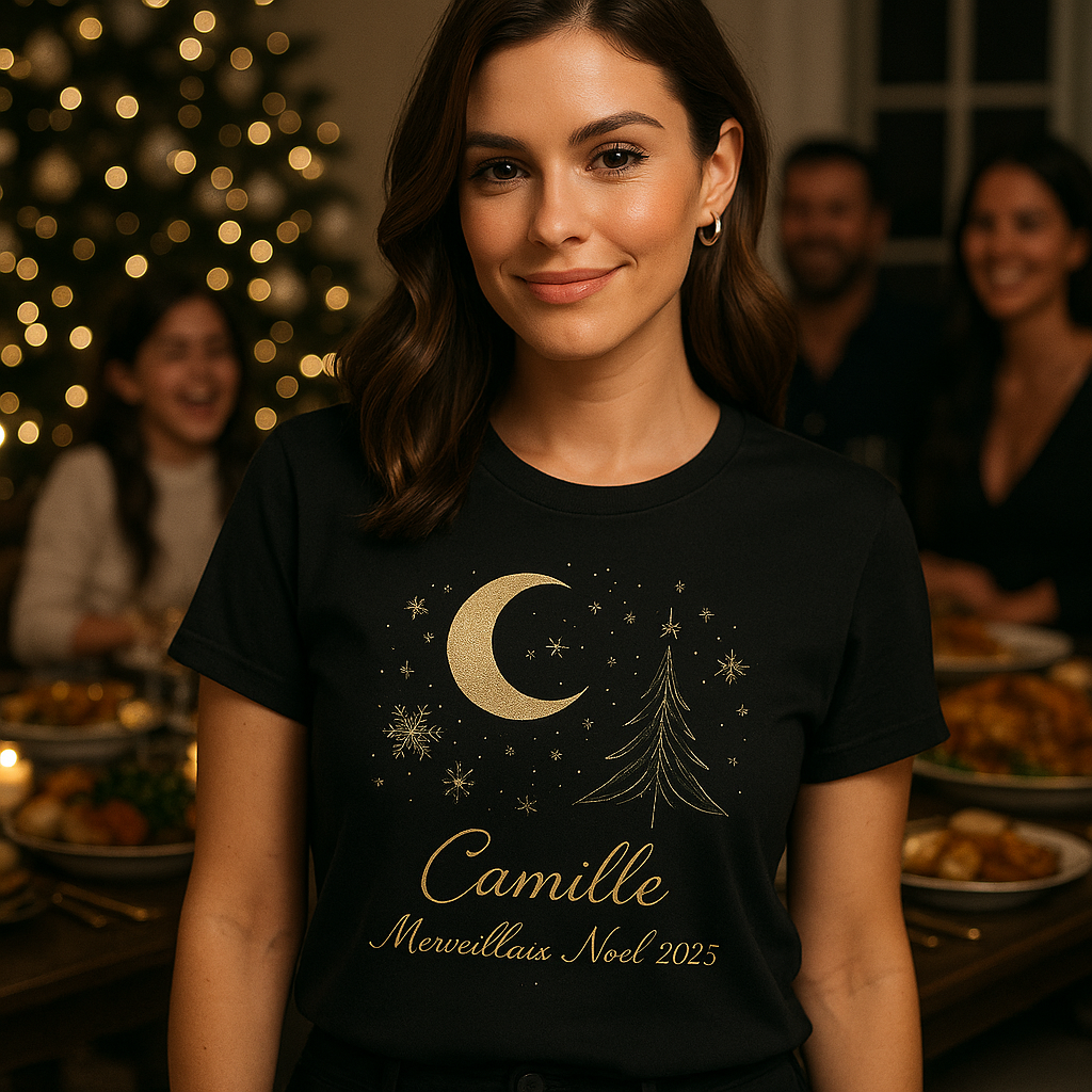 tshirt personnalisé femme Noel