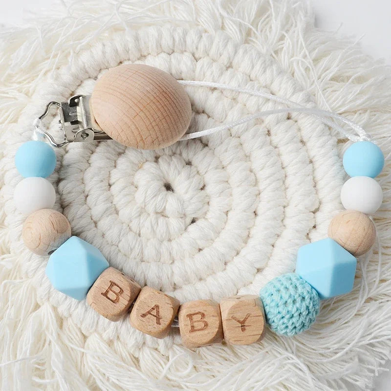 Attache-tétine personnalisée avec prénom – Cadeau naissance unique