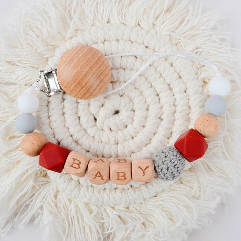 Attache-tétine personnalisée avec prénom – Cadeau naissance unique