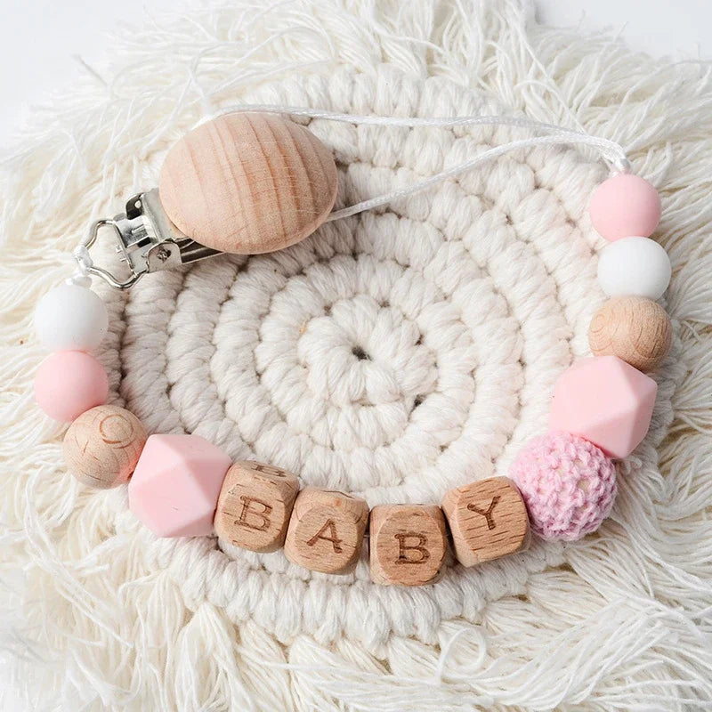 Attache-tétine personnalisée avec prénom – Cadeau naissance unique