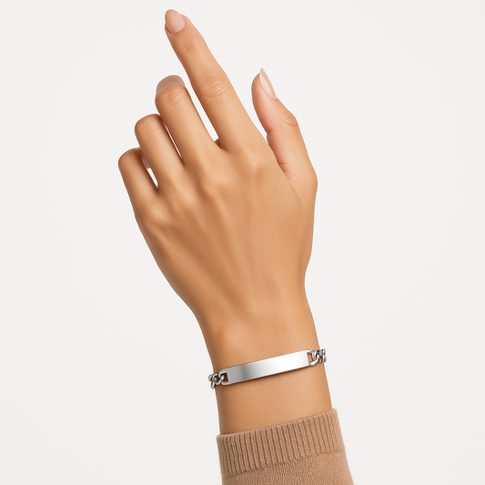 Bracelet Personnalisé en Argent - Épure & Élégance