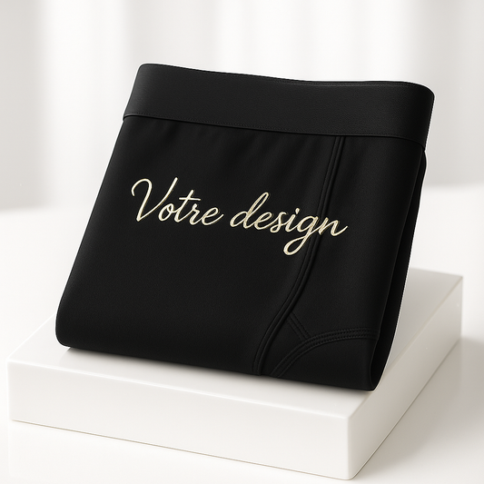 Caleçon personnalisé noir – Discrétion & raffinement subtil