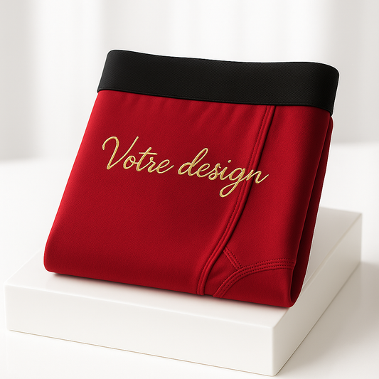 Caleçon personnalisé rouge – Cadeau complice & audacieux