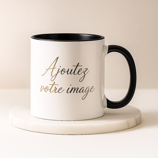 Mug Noir Personnalisé – Sophistication & Sobriété