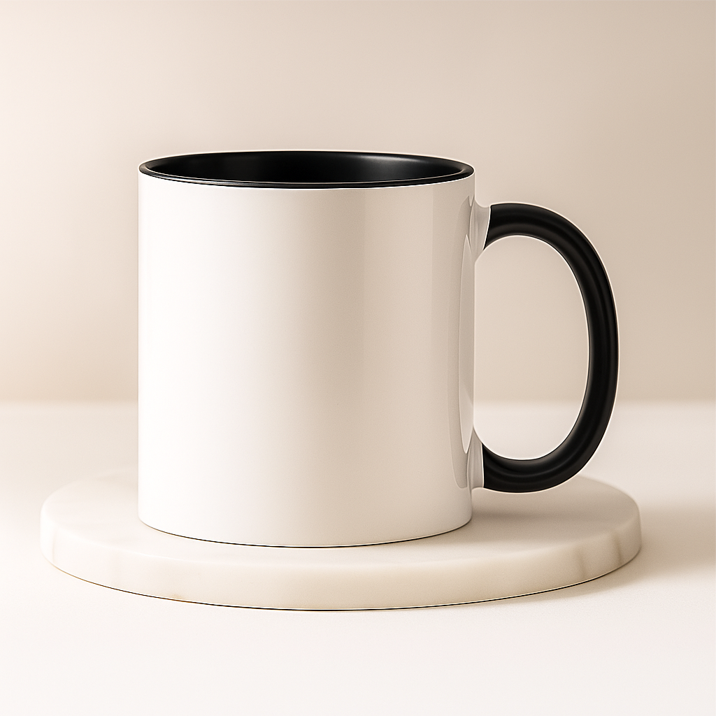 Mug Personnalisé noir et blanc – Sophistication & Sobriété