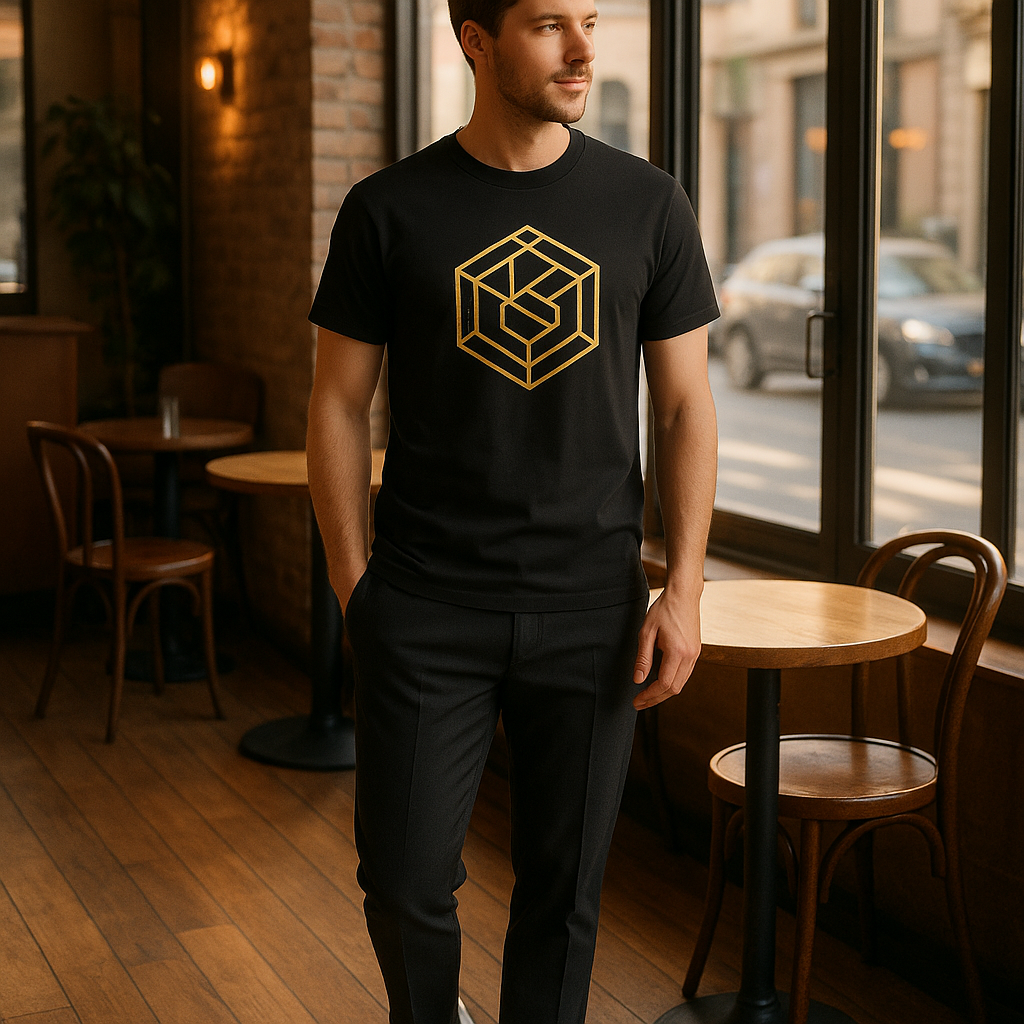 T-shirt personnalisé noir homme  – L'essentiel qui vous met en valeur