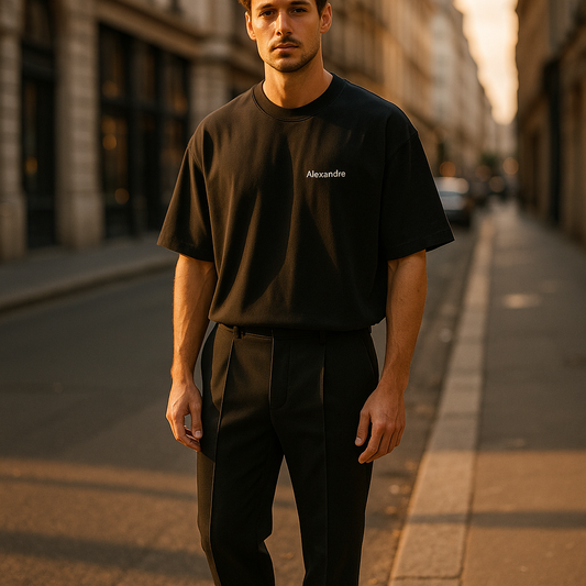 T-shirt personnalisé noir homme  – L'essentiel qui vous met en valeur