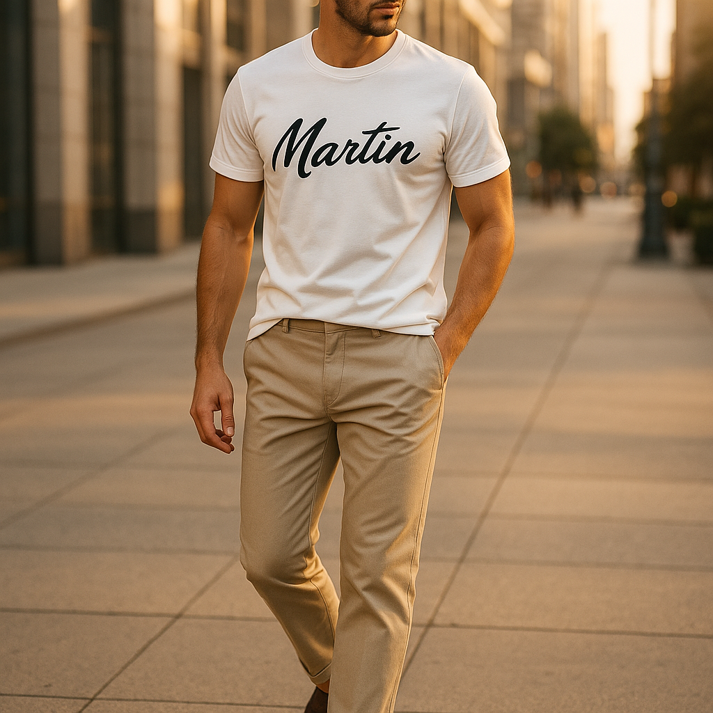 T-shirt personnalisé homme  blanc – L'essentiel qui vous met en valeur