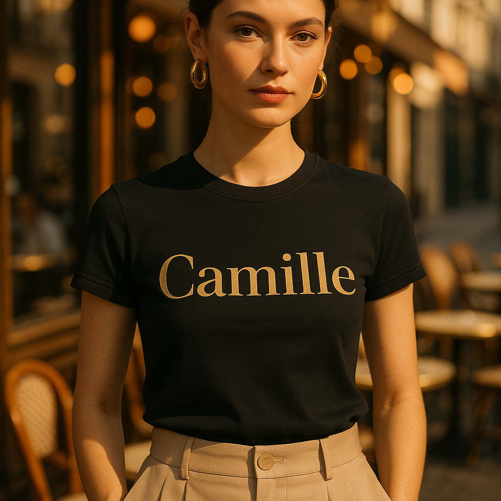 T-shirt Personnalisé Noir  Femme– Confort, Style et Confiance en Soi