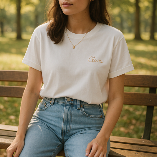 T-shirt Personnalisé Femme blanc – Confort, Style et Confiance en Soi