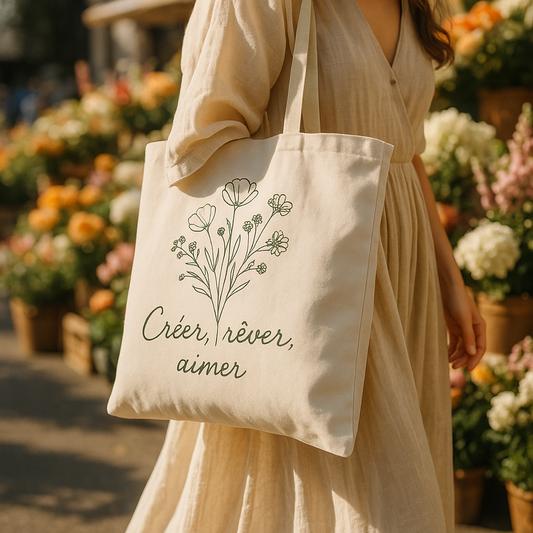 Tote Bag Personnalisé blanc – Sac en Coton Unique & Éco-Responsable