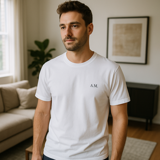 T-shirt personnalisé homme  blanc – L'essentiel qui vous met en valeur