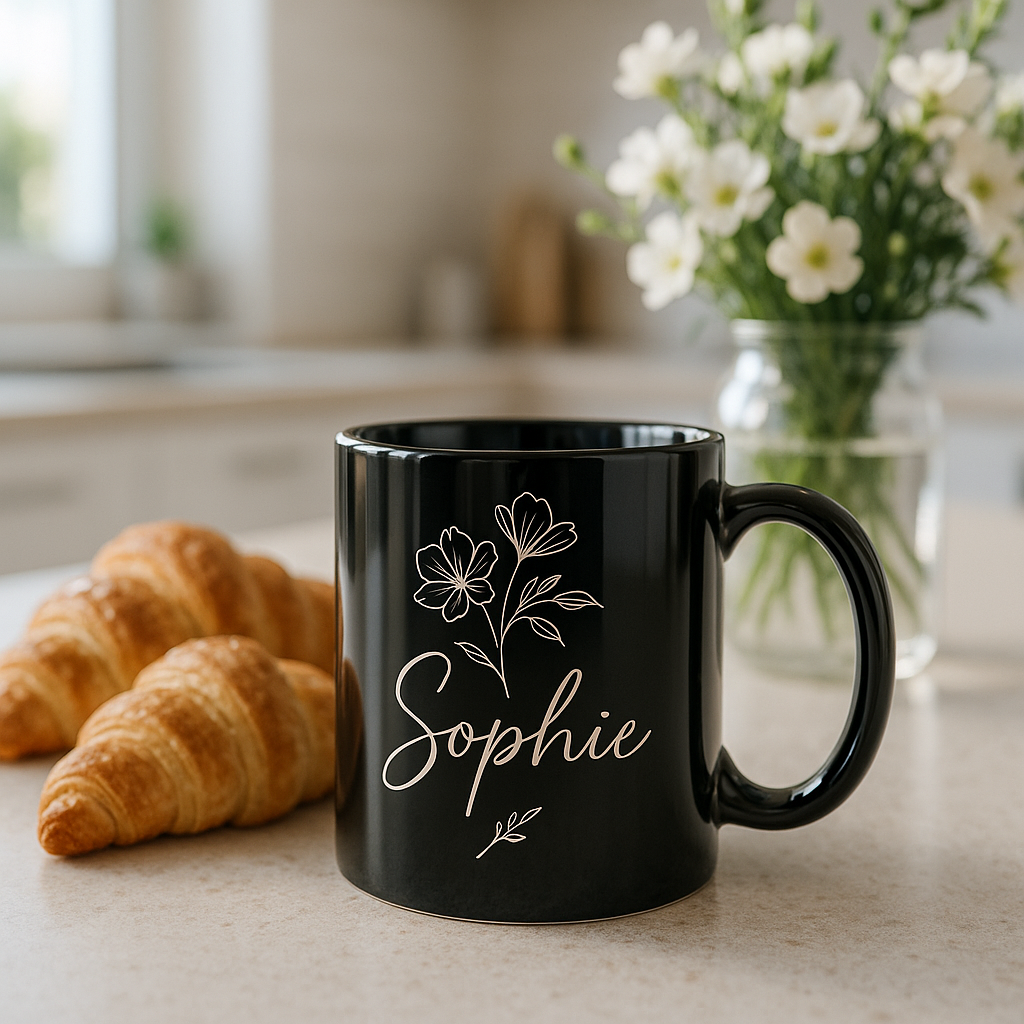 Mug personnalisé gravé en céramique – Cadeau unique et durable