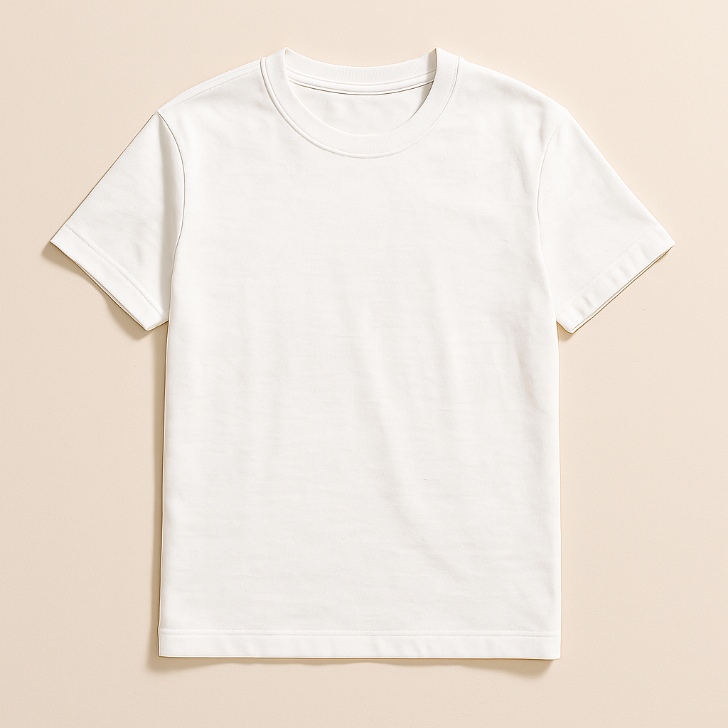 T-shirt blanc personnalisé femme – Coupe droite, coton doux et imprimé tendance