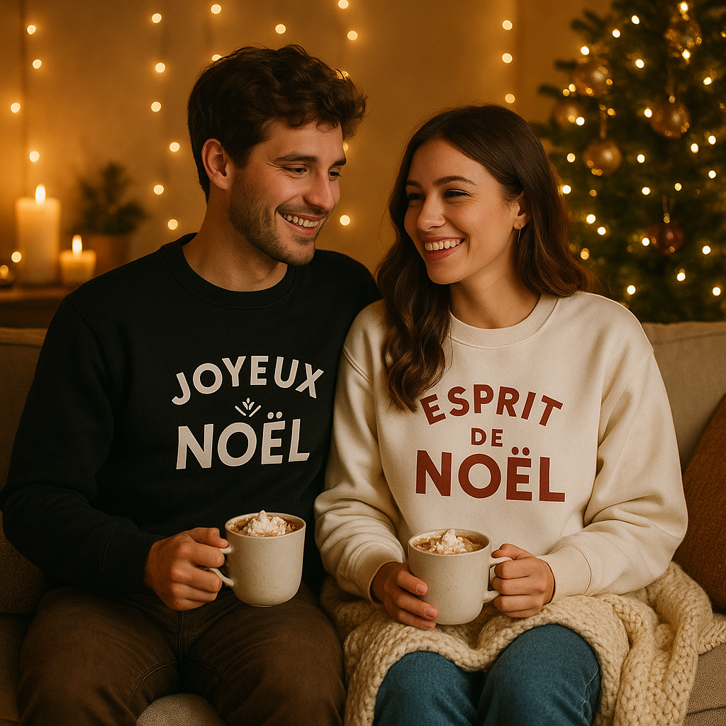 Sweat unisexe personnalisé – Idée cadeau Noel 2025