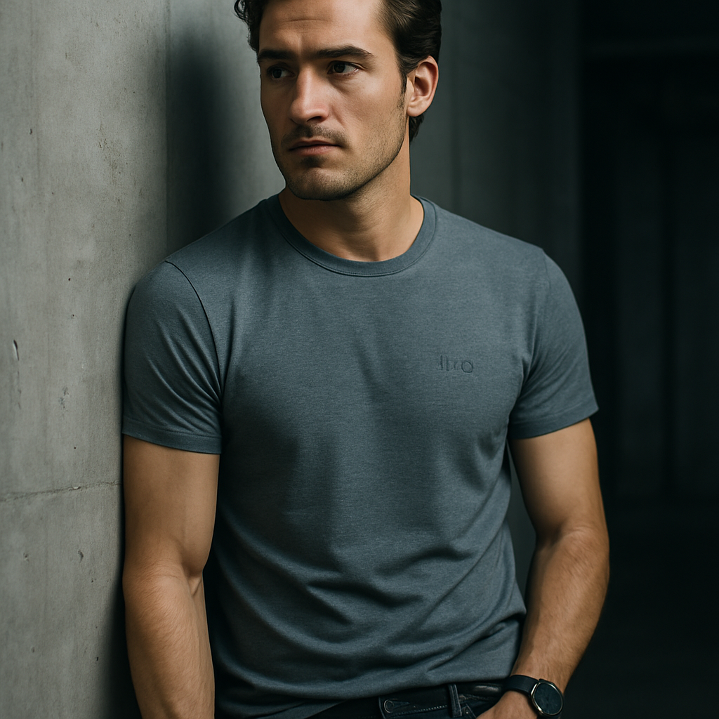 T-shirt personnalisé homme  Gris – L'essentiel qui vous met en valeur