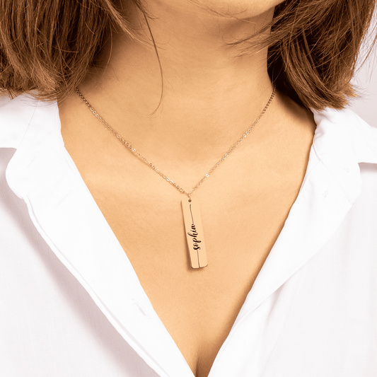 Collier Personnalisé Gravé – Prénom, Message